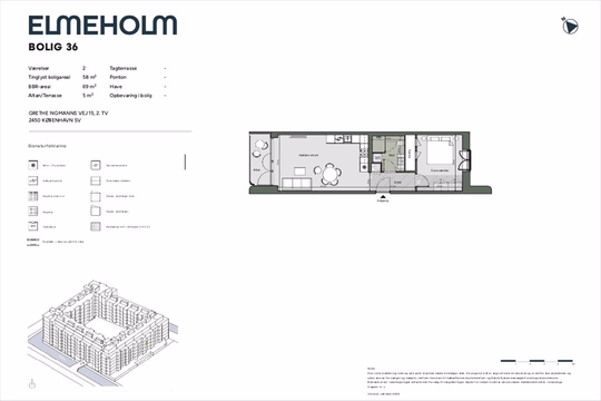 Rental at Grethe Ingmanns Vej 15, 2450 København SV